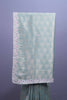 Pastel Green Silk Saree Geometric Weave Floral Zari Embroidered Border