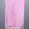 Pink Silk Saree with Floral Zari Embroidered Border Buti Work