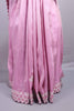 Pink Silk Saree with Floral Zari Embroidered Border Buti Work