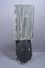 Steel Grey Silk Saree with Heavy Zari Embroidered Border Buti Work