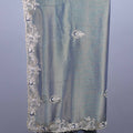 Steel Grey Silk Saree with Heavy Zari Embroidered Border Buti Work