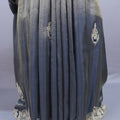 Steel Grey Silk Saree with Heavy Zari Embroidered Border Buti Work