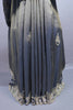 Steel Grey Silk Saree with Heavy Zari Embroidered Border Buti Work