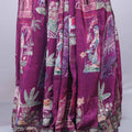 Rani Pink Designer Printed Saree with Traditional Elephant Palace Motif
