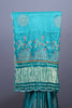 Turquoise Blue Designer Printed Saree with Floral Mandala Motifs