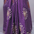 Purple Bandhani Printed Saree Floral Mandala Motifs Designer Border