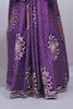 Purple Bandhani Printed Saree Floral Mandala Motifs Designer Border