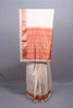 Cream Silk Saree with Orange Zari Woven Border Rich Pallu