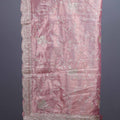 Blush Pink Organza Silk Saree with Silver Floral Embroidery Lace Border