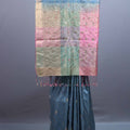 Multicolor Pastel Silk Saree Embroidered Butti Work Tassel Pallu