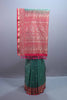 Green Red Banarasi Silk Saree with Intricate Zari Work and Tassel Pallu 