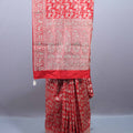 Red Banarasi Silk Saree Rich Floral Zari Weaving Heavy Traditional Pallu 