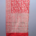 Red Banarasi Silk Saree Rich Floral Zari Weaving Heavy Traditional Pallu