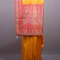 Yellow Banarasi Silk Saree with Zari Floral Weaving Rich Border
