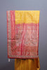 Yellow Banarasi Silk Saree with Zari Floral Weaving Rich Border