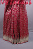 Red Banarasi Silk Saree with Gold Zari Floral Weaving Heavy Border