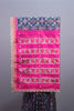 Pink Navy Blue Patola Silk Saree with Ikat Print Zari Lace Border