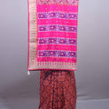Rani Pink Purple Patola Silk Saree Ikat Weaving Heavy Zari Border