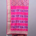 Rani Pink Purple Patola Silk Saree Ikat Weaving Heavy Zari Border
