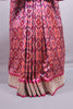 Rani Pink Purple Patola Silk Saree Ikat Weaving Heavy Zari Border