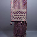 Wine Purple Designer Silk Saree Heavy Gold Zari Embroidery Sare