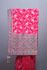 Rani Pink Banarasi Silk Saree Heavy Zari Border Floral Weaving Saree