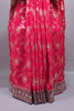 Rani Pink Banarasi Silk Saree Heavy Zari Border Floral Weaving Saree