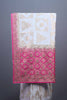 White Pink Designer Silk Saree with Heavy Embroidered Border