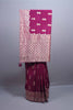 Wine Purple Banarasi Silk Saree Rich Zari Weaving Heavy Border