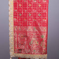 Red Banarasi Silk Saree with Meenakari Motifs Heavy Zari Border