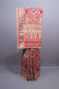 Pink Red Traditional Patola Saree Heavy Embroidered Border Tassel Pallu