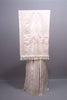 Off White Embroidered Silk Saree with Floral Pallu Tassel Border 