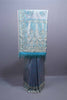 Sky Blue Designer Embroidered Saree Heavy Zari Border Tassel Pallu 