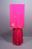 Rani Pink Silk Saree with Paisley Embroidery Mirror Work Border