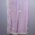 Lavender Silk Saree with Heavy Silver Embroidered Border Designer Pallu
