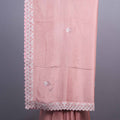 Dusty Rose Soft Georgette Saree Silver Embroidered Border