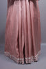 Dusty Rose Soft Georgette Saree Silver Embroidered Border