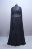 Black Georgette Sequins Embroidered Designer Lehenga Choli Cape Dupatta
