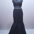 Black Georgette Sequins Embroidered Designer Lehenga Choli Cape Dupatta