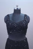 Black Georgette Sequins Embroidered Designer Lehenga Choli Cape Dupatta