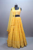  Yellow Georgette Embroidered Bridal Lehenga Choli with Dupatta