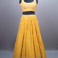 Yellow Georgette Embroidered Bridal Lehenga Choli with Dupatta