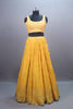 Yellow Georgette Embroidered Bridal Lehenga Choli with Dupatta