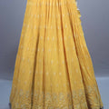 Yellow Georgette Embroidered Bridal Lehenga Choli with Dupatta