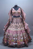 Designer Mauve Silk Printed Embroidered Lehenga Choli Organza Dupatta