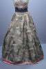 Olive Green Silk Printed Embroidered Designer Lehenga Choli Contrast Red Dupatta