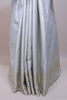 Off White Silk Embroidered Saree Designer Pallu Tassel Border