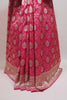 Rani Pink Banarasi Silk Saree Heavy Gold Zari Floral Border Rich Pallu