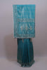 Teal Blue Designer Silk Saree Heavy Silver Embroidery tone Work Border 