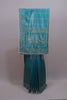 Teal Blue Designer Silk Saree Heavy Silver Embroidery tone Work Border